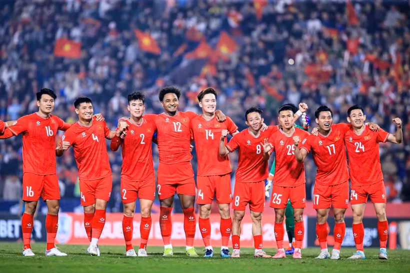 L'équipe masculine de football du Vietnam a été officiellement qualifié pour la phase finale de la Coupe d’Asie 2027. Photo: VFF
