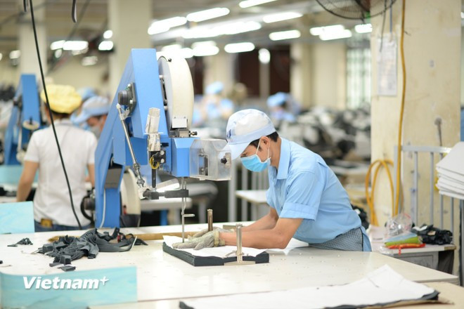 De nombreuses entreprises se sont concentrées sur la fabrication de textiles pour des marques à forte valeur ajoutée afin de maintenir leurs parts de marché. Photo: VietnamPlus textile-3.jpg