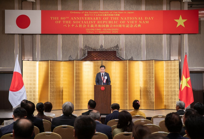 L'ambassadeur du Vietnam au Japon Pham Quang Hiêu s'exprime. Photo: VNA hieu.jpg