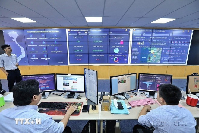 Investir dans le développement des infrastructures de transformation numérique à Kiên Giang. Photo: VNA economie-2.jpg