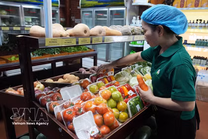 Parmi les groupes ayant enregistré des hausses figurent l’alimentation et les services de restauration (+4,72 %). Photo : VNA