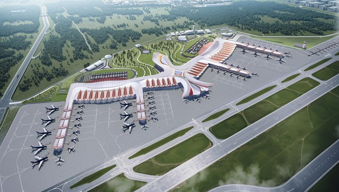 La conception du terminal T2 de l'aéroport de Phu Quoc inspirée du motif du phénix. Photo : Sun Group sunworld-2.jpg