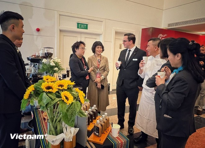 Les visiteurs à l'événement. Photo: VietnamPlus le-hoi-ca-phe-3.jpg