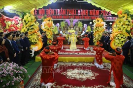 Ouverture de la fête du temple des rois Trân à Thai Binh 2024