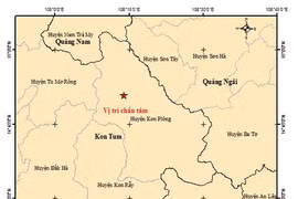 L'épicentre du séisme de magnitude 3,7 frappe le district Kon Plong, province de Kon Tum, le 10 mai. Photo: vtv.vn