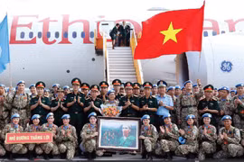 L'équipe du génie N°2 du Vietnam part pour participer aux opérations de maintien de la paix de l'ONU à Abiyé