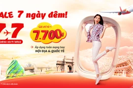 Vietjet lance des billets à partir de 7.700 dong sur plusieurs lignes aériennes