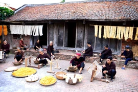 Le métier de tissage de soie Tussar dans la commune de Nam Cao, province de Thai Binh 