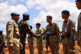 L'Unité de génie militaire n°1 du Vietnam à la FISNUA célèbre la Fête nationale