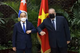Entrevue entre le président vietnamien et le Premier ministre cubain