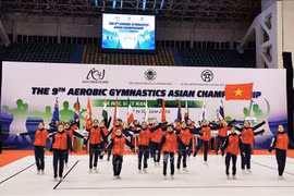 Sportifs vietnamiens lors de la cérémonie d'ouverture. Photo: VNA