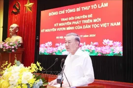 Le professeur et docteur To Lam, secrétaire général du Comité central du Parti communiste du Vietnam (PCV). Photo: VNA