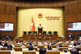 Les députés travaillent lors de la séance dans la matinée du 1er novembre. Photo: VNA