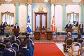 Panorama de la conférence de presse. Photo: VNA
