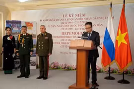 L’ambassadeur vietnamien en Russie, Dang Minh Khoi, prend la parole lors de l'événement à Moscou. Photo: VNA