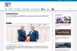 Le journal électronique ThmeyThmey publie un article sur la visite du président To Lam au Cambodge. Photo: capture d'écran