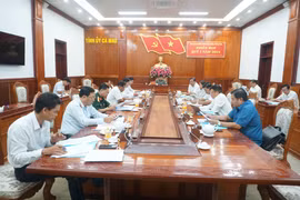 Réunion du premier trimestre 2024 du Comité directeur pour la prévention et la lutte contre la corruption et les pratiques malsaines de la province de Ca Mau, le 8 avril 2024. Photo: bnctu.camau.dcs.vn