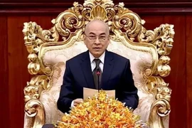 Le roi du Cambodge, Preah Bat Samdech Preah Boromneat Norodom Sihamoni. Photo: AKP/VNA