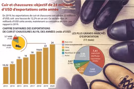 Cuir et chaussures: objectif de 24 milliards d’USD d’exportations cette année