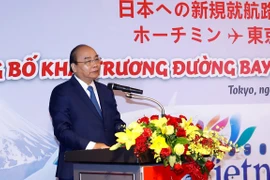Nguyen Xuan Phuc à la cérémonie de publication de deux nouvelles lignes de Vietjet Air vers le Japon