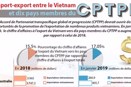 L’import-export entre le Vietnam et dix pays membres du CPTPP