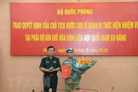 Un officier vietnamien rejoint la mission de maintien de la paix de l’ONU