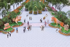 La rue florale Nguyên Huê pour le Têt du Tigre