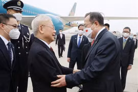  Le leader du Parti Nguyen Phu Trong entame sa visite en Chine