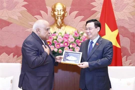 Le président de l’AN Vuong Dinh Hue reçoit les ambassadeurs cubain et russe