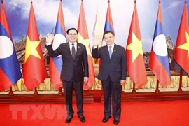 Le président de l'Assemblée nationale Vuong Dinh Hue termine sa visite officielle en Laos