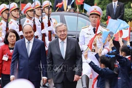 Cérémonie d’accueil officielle du secrétaire général des Nations Unies