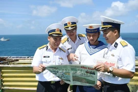 Une mission est allée formuler des vœux aux soldats sur les plates-formes DK1
