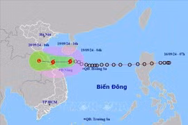 Direction de déplacement de la 4e tempête à entrer au Vietnam cette année. Photo : VNA