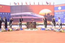 Mise en chantier de la ligne ferroviaire Laos-Chine à Vientiane