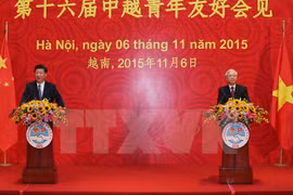 Nguyen Phu Trong et Xi Jinping rencontrent les jeunes des deux pays 