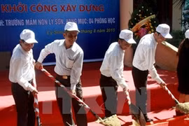 Début de la construction d'une maternelle sur l'île de Ly Son 