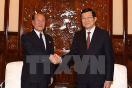 Truong Tan Sang reçoit le procureur général du Parquet suprême de la RPDC