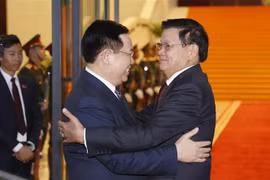 Entrevue entre le président de l’AN vietnamienne et le secrétaire général du PPRL et président lao