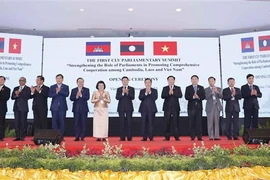 Le président de l’AN Vuong Dinh Hue au premier Sommet parlementaire Cambodge-Laos-Vietnam