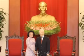 Le leader du PCV reçoit la présidente de l’AN du Cambodge