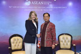 Le ministre des Affaires étrangères Bui Thanh Son rencontre ses homologues en marge de l’AMM-56