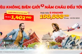 Vietjet propose des billets promotionnels à partir de 1.402 dôngs pour la Saint-Valentin
