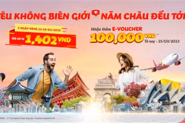 Vietjet propose des billets promotionnels à partir de 1.402 dôngs pour la Saint-Valentin