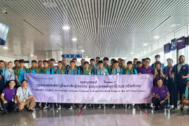 SEA Games 32 : l'équipe de football U22 du Vietnam est arrivée au Cambodge