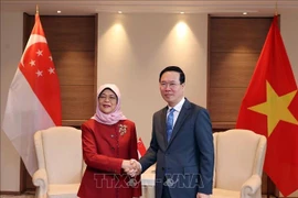 Le président Vo Van Thuong rencontre son homologue singapourienne à Londres