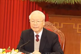 Le secrétaire général du Parti Nguyên Phu Trong s’entretient avec le président américain Joe Biden