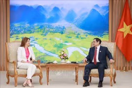 Le PM Pham Minh Chinh reçoit la vice-PM, ministre des AE et européennes de Slovénie