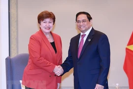 Le PM Pham Minh Chinh rencontre des dirigeants du FMI et de l'OCDE