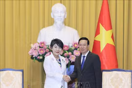 Le président Vo Van Thuong reçoit la ministre japonais des Affaires étrangères
