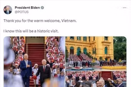 Le président américain Joe Biden qualifie sa visite d’État au Vietnam d’un "moment historique"